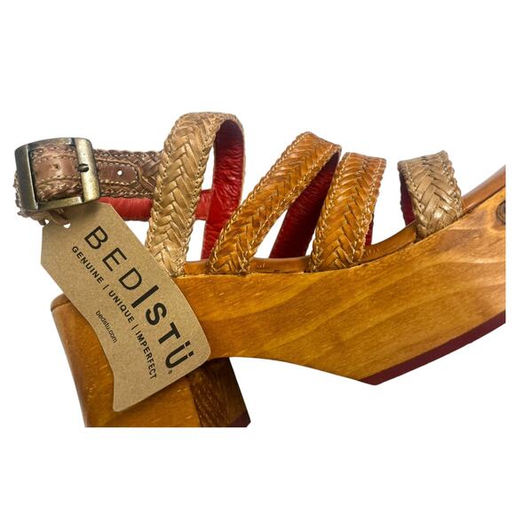 Bed Stu Voicing Braided Leather Platform Wedge Sandals | Womens 8.5 Brown $210 - Picture 4 of 5